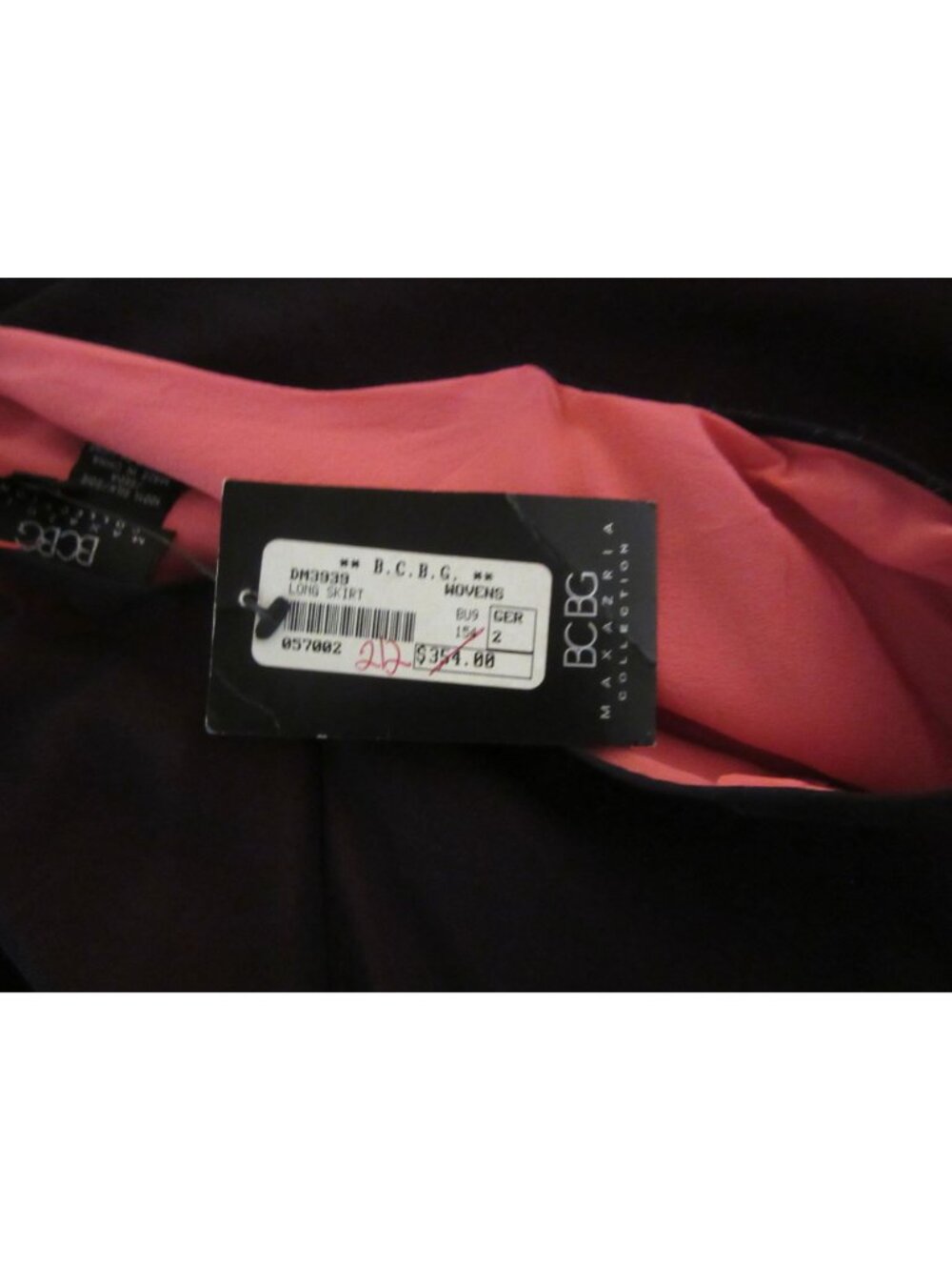 Vintage New BCBG Purple Hi Low Silk Maxi Skirt w Floral Embroidery SZ 2 - Picture 4 of 11